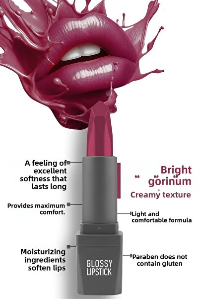 Alix Avien أحمر شفاه أليكس أفين اللامع 317 فوشيا مشرق