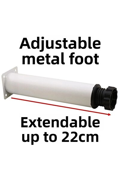 NUBLADO Metal 20 cm White Adjustable Furniture Sofa Armchair Base Riser Support Leg Feet.