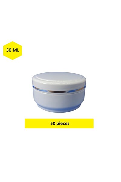 demethome Cutie goală pentru pomadă-cremă-cosmetice 50 ml Borcan de cremă din plastic 50 cc 1-5-10-25-50-100-250 bucăți opționale