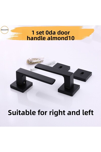 Badem10 Ușa camerei neagră blocabilă potrivită pentru stânga-dreapta, interior exterior pătrat