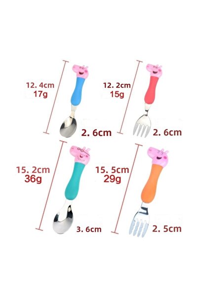 Schulzz Peppa Pig Fork Spoon Set - For Children