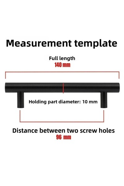 NUBLADO Trifoi (96 MM-9,6 CM) Mobilier din metal negru Sertar de bucătărie Dulap dulap Mâner Mâner.