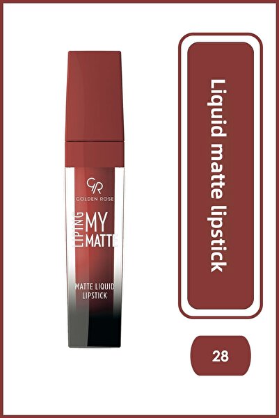 Golden Rose أحمر شفاه سائل مطفي من ليبينغ ماي مات 28 سعة 5.5 مل