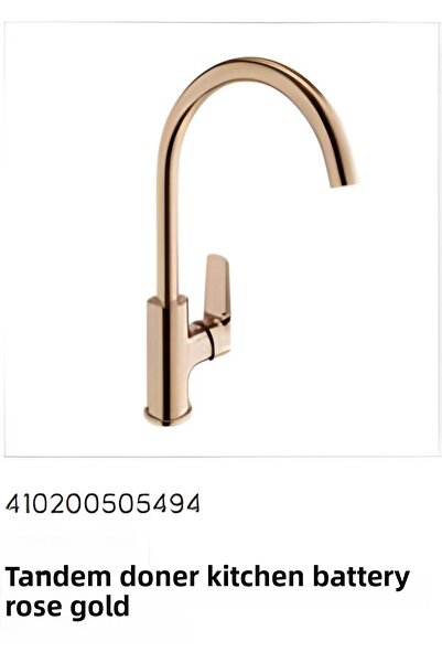 KALE حوض غسيل أنبوبي دوار تانديم ذهبي وردي (برونزي)