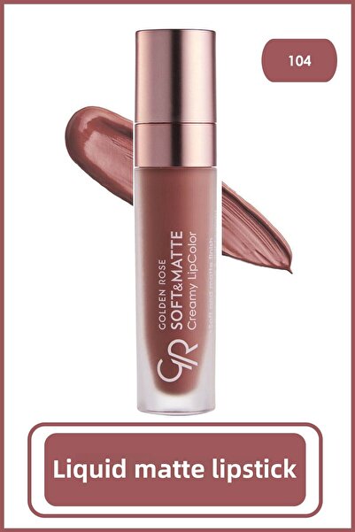 Golden Rose Soft & Matte Creamy Lipcolor No:104 Rustic Brown - Likit Mat Ruj