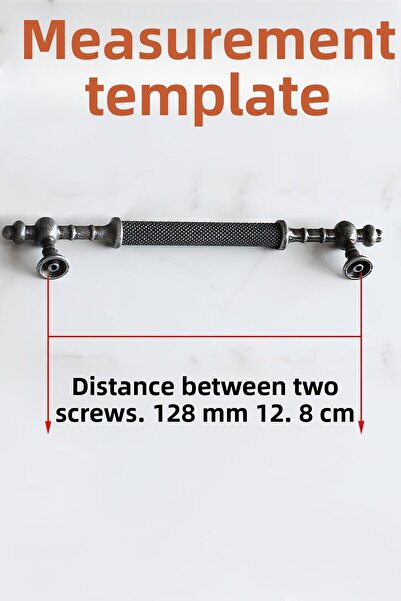 Badem10 Lemn de molid antic argintiu antic metal 128 mm mobilier bucătărie sertar dulap dulap mâner mâner