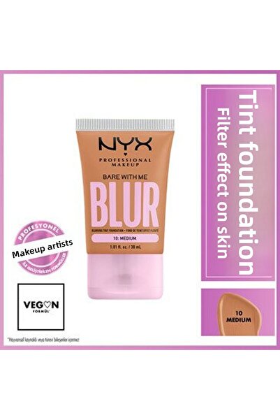 NYX ظلال غير واضحة بشكل فعال - 10 كريم أساس متوسط ​​ومزيل للبشرة