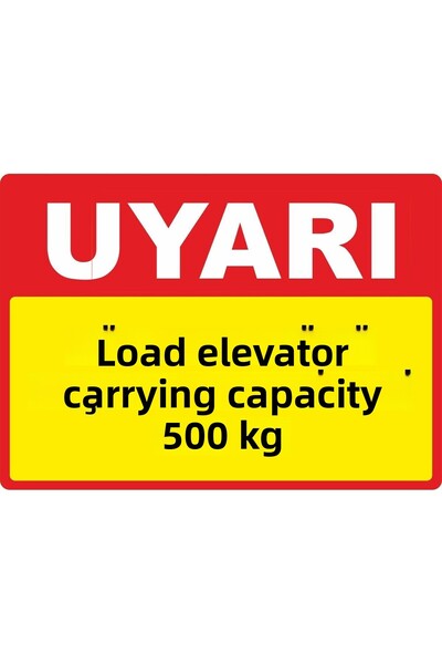 ChicArt Design Studio رفع الحمولة القدرة على التعامل مع ملصق تحذير مطبوع عليه...