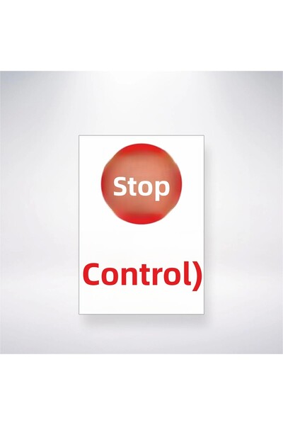 Reysa Tasarım Stop Control Sticker 20X28 cm