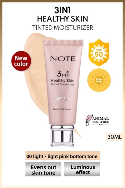 NOTE 3 in 1 Healthy Skin Light Tinted Moisturizer Spf 50 Color Tone Equalizin...