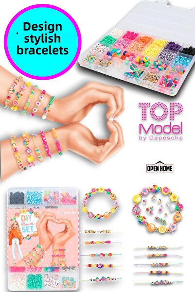 Open Toys مجموعة صنع الأساور والسلاسل من Top Model - 20 نوعًا مختلفًا من الخرز