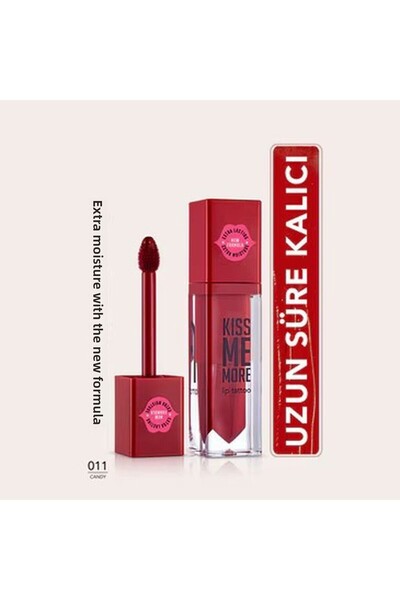 Flormar Kiss Me More - أحمر شفاه سائل غير لامع مرطب باللون الأحمر