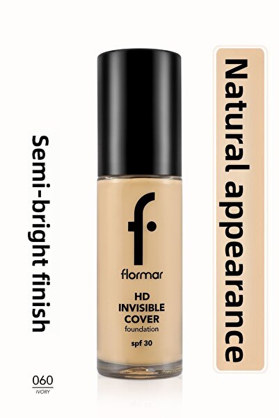 Flormar Invisible Cover Hd Light Structure & Semi Bright Finish Spf30 Foundation
