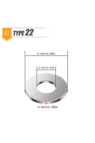 Choice النوع 22 1 قطعة غطاء زخرفي لصنبور الدش المصنوع من الفولاذ المقاوم للصد...