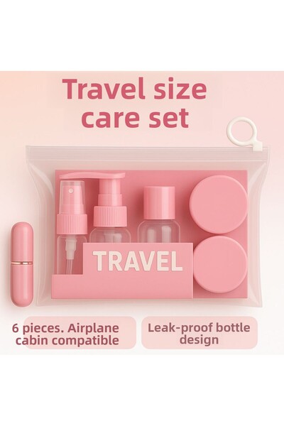 TARIK HOME Σετ 6 τεμαχίων πολύχρωμο σετ περιποίησης και καλλυντικών ταξιδιού,...