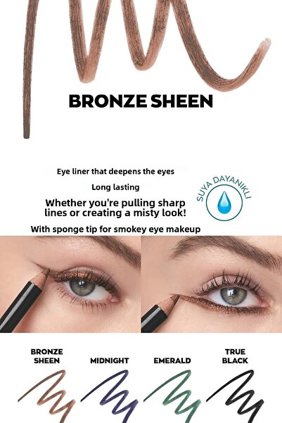 AVON Kohl Sponge Tip Waterproof Eye Pencil Bronze Sheen