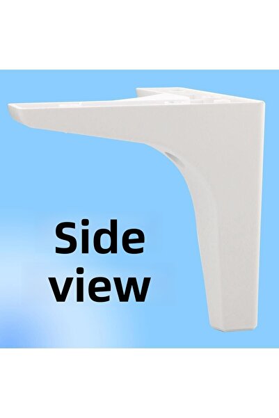 Badem10 Luxury Mother of Pearl Furniture - 12 cm White Tv Unit, Seat and Leg Set (4 Pcs)