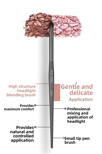 Alix Avien فرشاة خلط للمصابيح الأمامية ذات تصميم ضيق - فرشاة قلم رصاص AA202