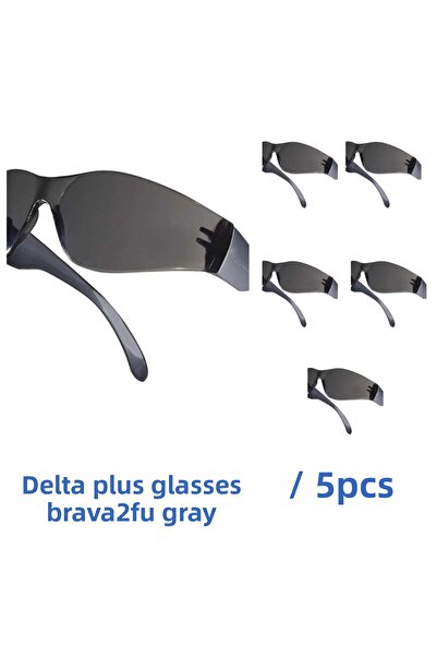 Delta Plus Glasses Brava2Fu Gray- 5 Pieces
