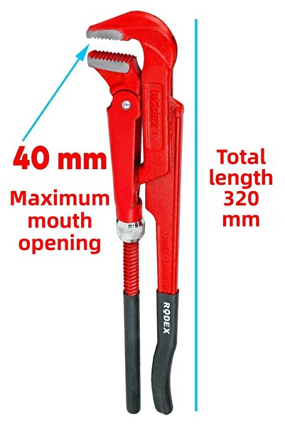 Badem10 Pipe Wrench Tong Pipe Wrench 1" 40 Mm