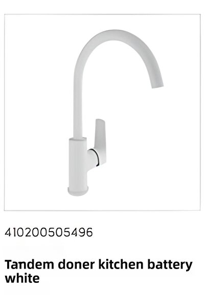 KALE صنبور المطبخ الدوار باللون الأبيض