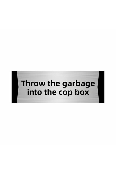 Özarslan Dizayn قم برمي القمامة في سلة المهملات مقاس 5 × 20 سم لافتة توجيه مع...