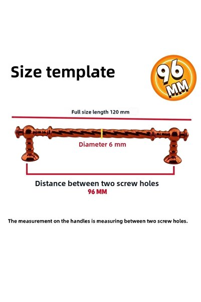 Badem10 Auger Roz (96MM-9.6CM) Mobilier metalic - Capac și mâner dulap sertar bucătărie