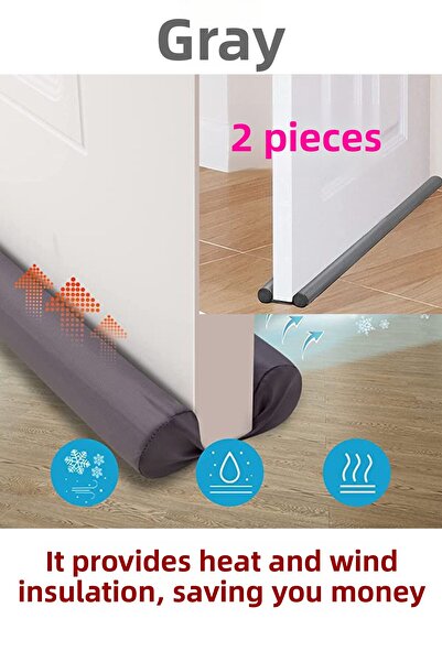Ankaflex 2 Pieces Gray Double-Sided Under-Door Wind Cold and Insect Preventing Thermal Insulation Sponge