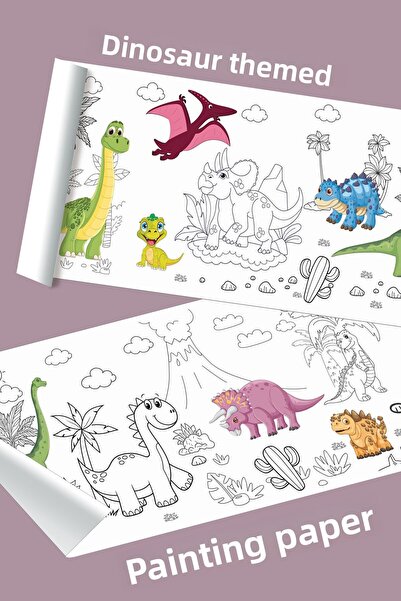 metafortoys ورق رسم عملاق على شكل ديناصورات بطول 2.5 متر