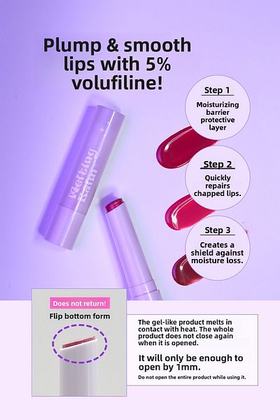 DERMA FACTORY 5% Volufiline - Lip Plumping and Moisturizing Glow Melting Balm