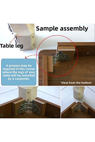 Badem10 Ellipse 4Pcs Coffee Table Leg 42cm Plastic Gold Gold Table Foot Kitchen Coffee Table Desk Furniture Legs