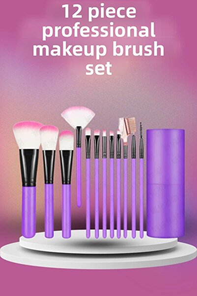 Clevora مجموعة مكياج احترافية مكونة من 12 قطعة ذات شعيرات ناعمة مناسبة لمكياج الوجه والعين