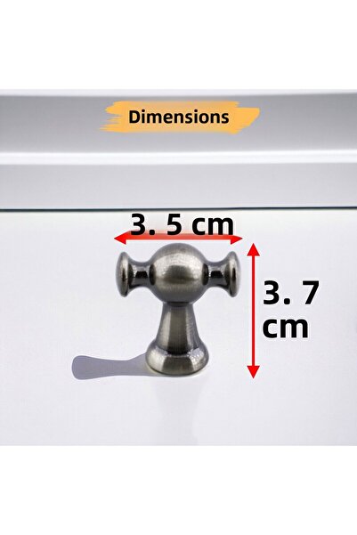 Badem10 Magnolia Antique Nickel Handle Knob Μονή βιδωτή λαβή Έπιπλα Συρτάρι κουζίνας Ντουλάπα Ντουλάπα