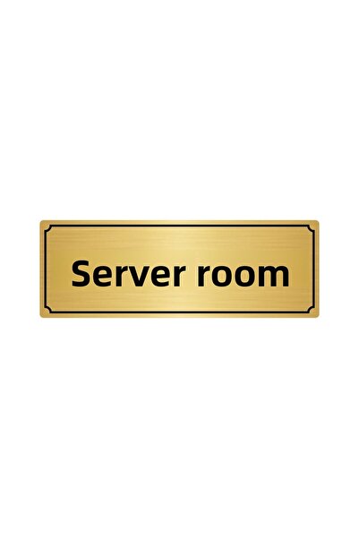 Özarslan Dizayn Server Room Directional Board 7Cmx20Cm Gold Color Metal