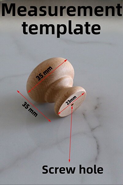 Badem10 Mâner cu buton din lemn pentru sertar de bucătărie Mâner dulap dulap Mâner