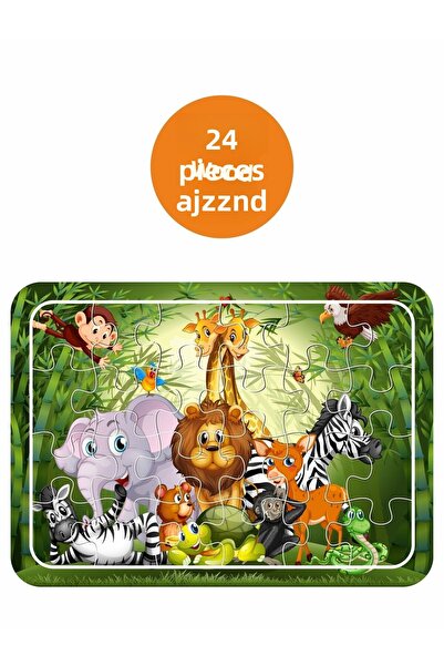 LİPYOS حديقة الملاهي والقطار لغز خشبي مكون من 24 قطعة