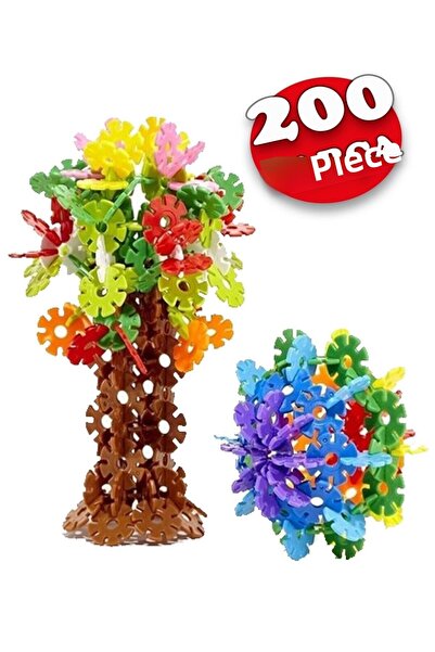 RoseRoi Toy Creative Discs 200 Pieces Stem Training Compatible Interlocking Discs Educational Toy Set