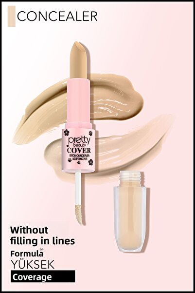 Pretty Beauty With Liquid Brush - 2in1 Stick under Eye Concealer and Concealer