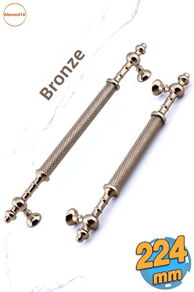Badem10 Spruce Metal 224 mm - 22.4 cm Bronze Color Furniture Kitchen Drawer Cabinet Wardrobe Handle Handle Handles