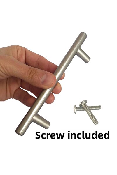 GLASWEN Mâner pentru dulap Satin 96 mm Mâner pentru mobilă Dulap de bucătărie Mâner pentru sertar Mâner pentru ușă dulap Mâner metalic