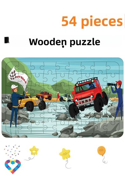 esatoys 54 Piece Montessori Wooden Puzzle – Educational Toy for Ages 6 and Above