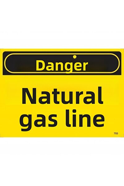 MarDyHome علامة تحذير خط الغاز الطبيعي 25x35 كود: 753
