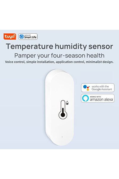Choice WHITE Tuya Smart WiFi Temperature and Humidity Sensor Indoor Humidity Sensor Battery Powered APP Mon
