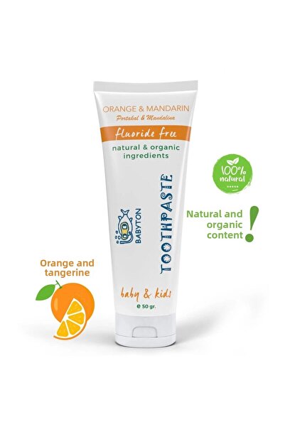 My Reality Fashion Nessiworld Babyton معجون أسنان عضوي طبيعي بنكهة البرتقال واليوسفي 50 جرام