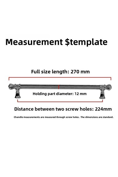 Badem10 Antique Silver Metal Flare - 224Mmx22.4Cm Kitchen Drawer Cabinet and Handle Handles