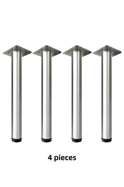 ARON (4 قطع) أرجل طاولة بقطر 75-78 سم قابل للتعديل بقطر 60 مم لون معدني كروم