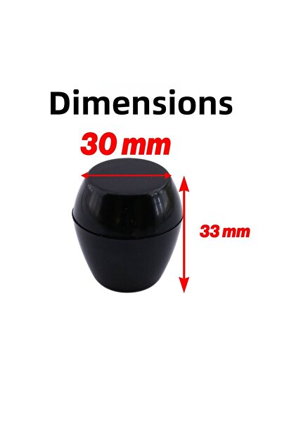 Badem10 Mercury Button Black 10Pcs Furniture Kitchen Wardrobe Cabinet Drawer Handle Handle Plastic Single Screw Handle