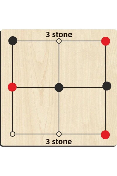 Ahtek مجموعة ألعاب الذكاء والاستراتيجية الخشبية 5 قطع، 3 أحجار + 9 أحجار + 12 أحجار + سوراكارتا والممر