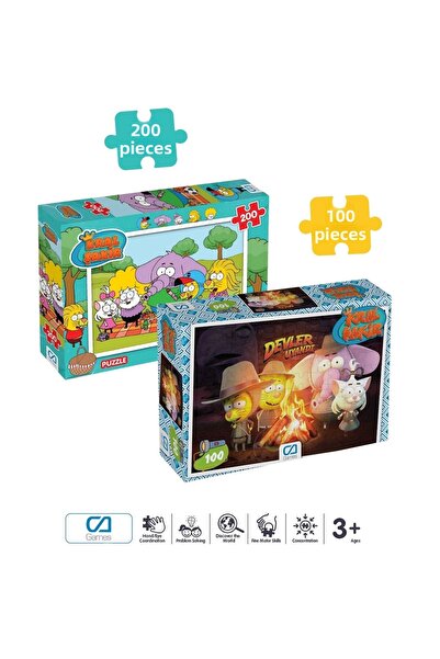 CA Games (Set of 2) Kral Şakir Licensed 200 - 100 Piece Children's Puzzle Puz...