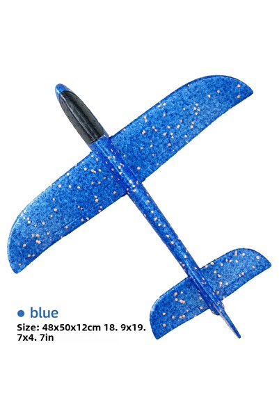 Choice طائرة شراعية كبيرة من الفوم مقاس 50 سم، زرقاء اللون، 33/50 سم، طائرة ي...
